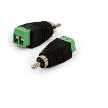 Imagem de Kit 10 Conectores Plug Rca Macho Borne Cftv Áudio E Vídeo