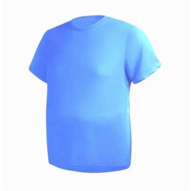 Imagem de Camisa Masculina Manga Curta Plus Size Malha Fria - Genérico, Azul tur