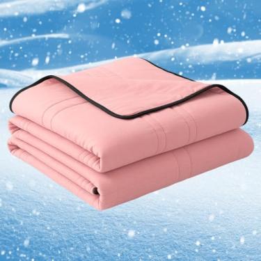 Imagem de Glow and Save Edredom rosa king size legal para o verão – extragrande 231 x 200 cm | Colcha leve e respirável para dormir quente, suores noturnos, sofá, cama e viagem