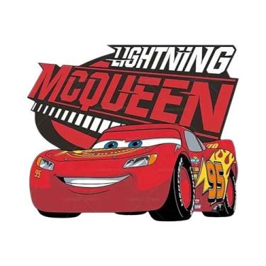 Imagem de Camiseta Infantil Disney Cars Lightning McQueen Com Adesivos De Vinil 