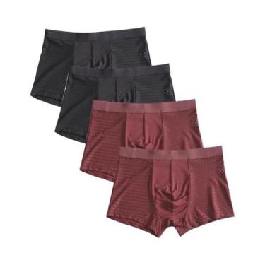Imagem de Cuecas Boxer Masculinas plus Size 8XL Em Fibra De Bambu Respirável, Pa