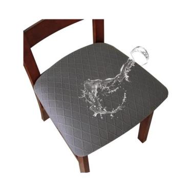 Imagem de Capa De Assento Para Cadeira De Jantar Impermeável E Elástica, Almofad