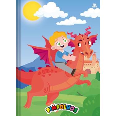 Imagem de Caderno para Caligrafia Animativa, Capa Dura, Brochura, Pimpolhos, Costurado, 40 Folhas, Pacote com 5