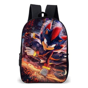 Imagem de Mochila Infantil Escolar Simples Novidade Jogo Soni Corrida Lançamento