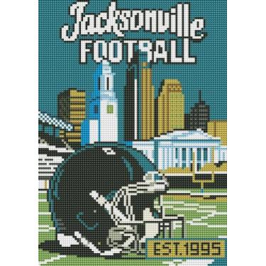 Imagem de fufibwoesan Kits de pintura de diamante para fãs de futebol 5D DIY por números para adultos kits de arte de diamante de broca completa para casa decoração de parede para presente de time de futebol