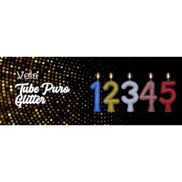 Imagem de Velas P/ Aniversário Decorativas Puro Glitter com variações - FestColo