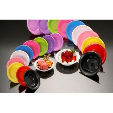 Imagem de Pratos Fundos descartáveis12cm - 10 unidades - Trik Trik, Vermelho