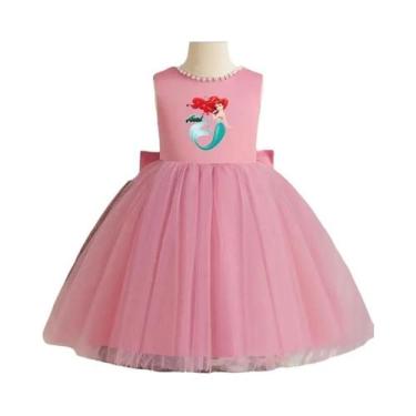 Imagem de Vestido De Tule Com Laço Para Meninas Princesas, Elegante Vestido De D