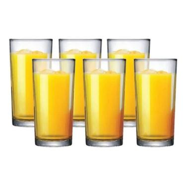 Imagem de Kit 6 Copos Multiuso De Vidro Long Drink Suco Agua 255ml