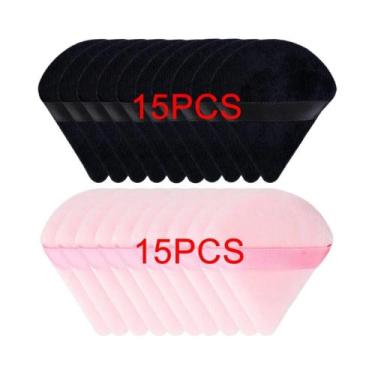 Imagem de Esponja De Maquiagem De Veludo 20-30 Peças Triangular Para Uso Úmido E