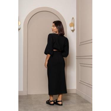 Imagem de Saia Sarja  - Lefalu, G, Preto