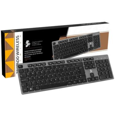 Imagem de Teclado Sem Fio Premium Preto 5+