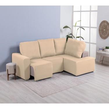 Imagem de Capa Protetora Para Sofá De Canto Retrátil Reclinável Cheise Coladinha