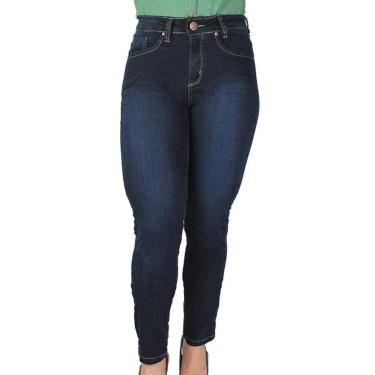 Imagem de Calça Jeans R7jeans Mulher Tradicional Stone Used Alta Lavagem-Feminino