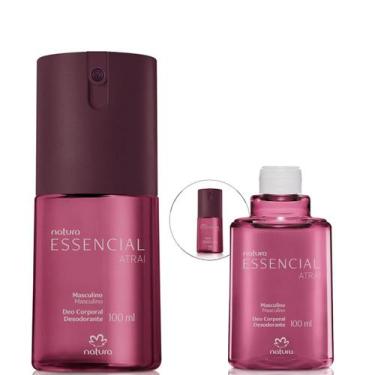 Imagem de Kit Deo Corporal Essencial Atrai Masculino + Refil - Natura