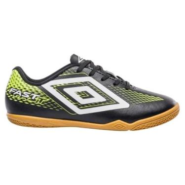 Imagem de Chuteira Futsal Umbro Fast Ii Original - Adulto, 42, Preto, Verde, Mas