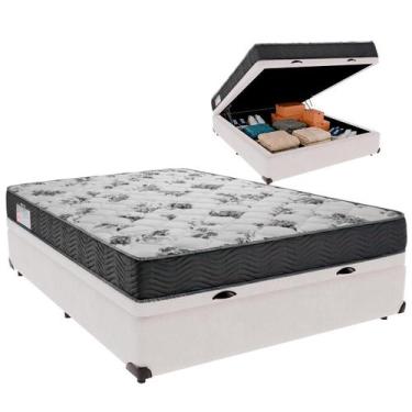 Imagem de Cama Box Baú Viúvo e Colchão ISO 100 D33 Ortobom Branco