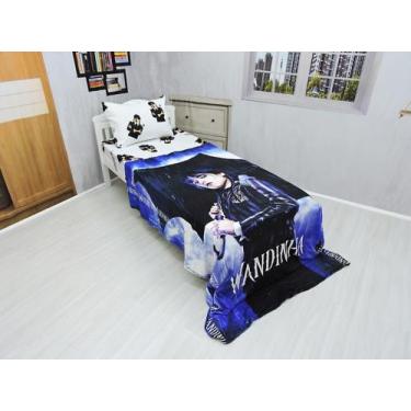Imagem de Manta Ultrasoft Lençol De Elástico Wandinha 3pçs - Fantasia Bras, Wand