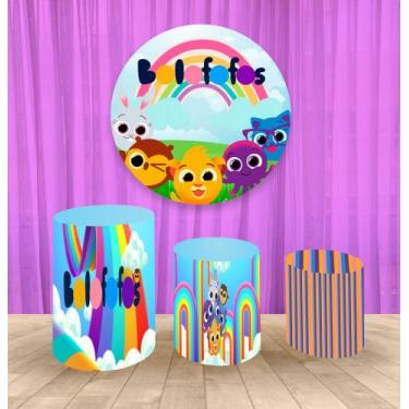 Imagem de Painel Redondo 1,50m E Trio Capa De Cilindro Bolofofos 1 - Fantasia Br