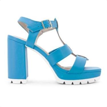 Imagem de Sandália Moleca Plataforma Alta Tiras Feminino-Feminino
