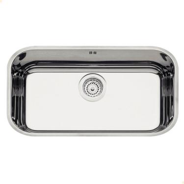 Imagem de Cuba Tramontina Lavínia 56 Bl Prime Em Aço Inox Alto Brilho 56x34 Cm Com Válvula E Escape 94024203