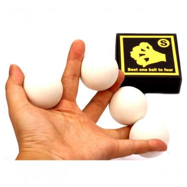 Imagem de Bolas Excelsior Borracha Branca 4,2 Cm 4 Bolas 2 Casquinhas M+