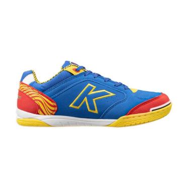 Imagem de Chuteira Kelme Precision Futsal Azul/Amarelo-Masculino