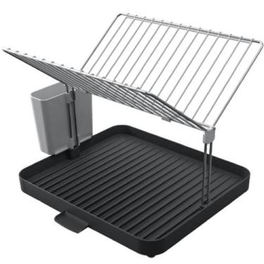 Imagem de Escorredor de Pratos Metal com Porta Talheres 2 andares - Top Rio