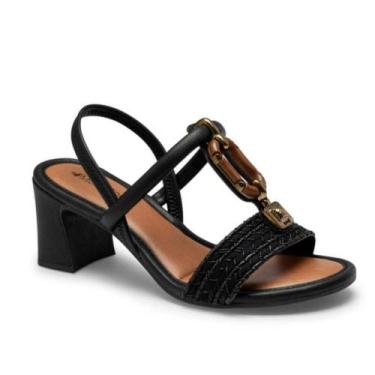 Imagem de Sandalia Mississipi Salto Bloco - Feminina - Preto - 35, Preto, 35
