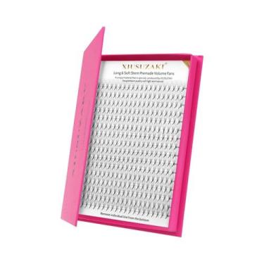 Imagem de Cílios Postiços Pré-Montados Em Fans De Volume 3D a 16D Com Base Ponti