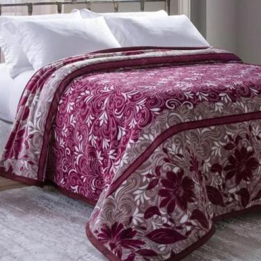 Imagem de Cobertor Casal Dyuri Plus Lago Di Orta Jolitex, Vermelho Escuro