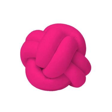 Imagem de Almofada De Nó Decorativa Pink Avulsa Em Malha Gel - Decoração Nozinho Escandinavo