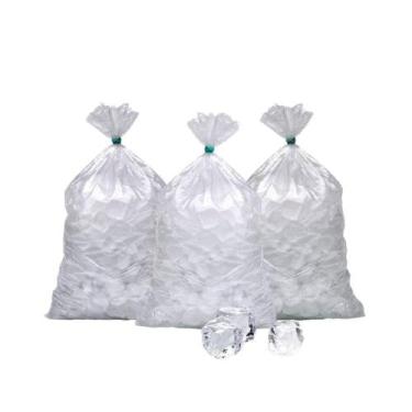 Imagem de Saco Sacola Plástica Transparente Gelo S/alça 1kg Transporte Tamanho:5