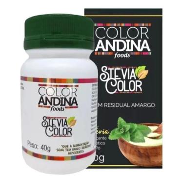 Imagem de Adoçante Stevia Color Andina 100% Natural em Pó  Pote 40g S