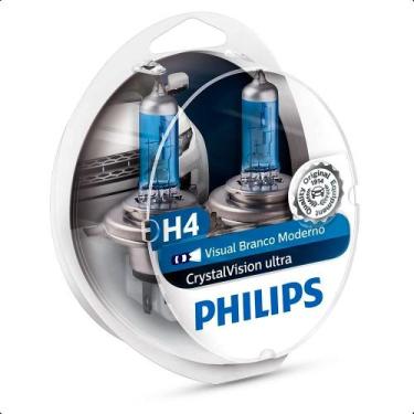 Imagem de Par Lâmpada H4 Philips Crystal Vision Ultra Fiesta 1999-2006