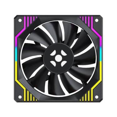 Imagem de Cooler Para Gabinete Fortrek Frosty Raimbow Preto 6488