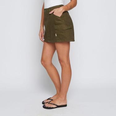 Imagem de Saia Billabong Hilary Cargo Verde Saia Hilary Cargo Verde-Verde-42-Feminino