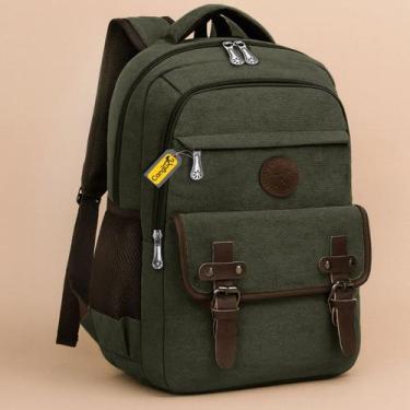 Imagem de Mochila Bolsa Notebook Masculina Feminina de Lona Dia a Dia Reforçada 