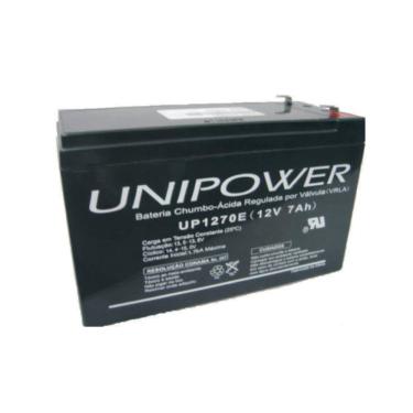 Imagem de Bateria Não Automotiva 12V 7,0Ah Up1270e F187 para Alarmes Nobreaks e Luzes de Emergência Unipower