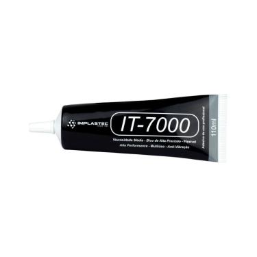 Imagem de Cola para Tela de Celular Implastec IT7000 para Manutenção de Eletrônicos Preto 110ML