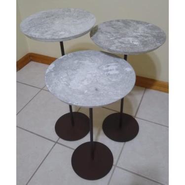 Imagem de Mesa Lateral para Sala de Estar 30cm Norina Marrom - Ava Mobiliário