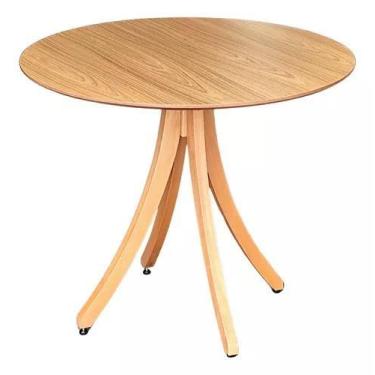 Imagem de Mesa Eco Redonda De 90CM Na Cor Freijó - AMoveleira