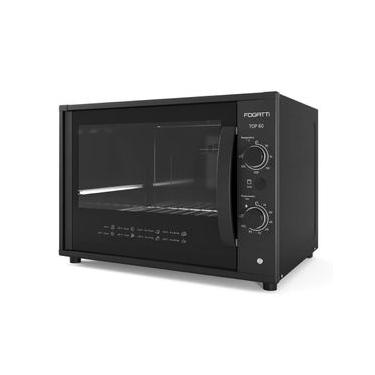 Imagem de Forno Elétrico de Bancada Fogatti Top 60 Litros Black 60L 1750W Preto 110V