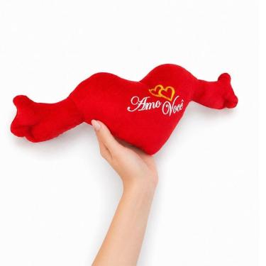 Imagem de Pelúcia Coração com Braços Eu Te Amo Almofada Decorativa Vermelho Draik