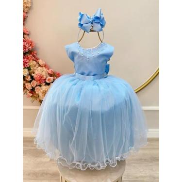 Imagem de Vestido Longo Infantil Bebê Azul Bebê Claro Serenity Casamento Florist