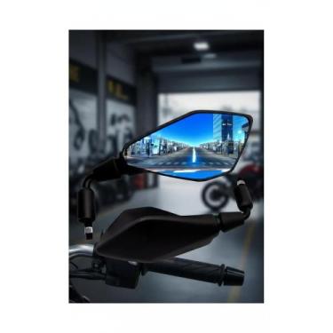 Imagem de 2x Retrovisor Rebaixado 90º Lente Azul - Estilo e Visão Prem - Congrat