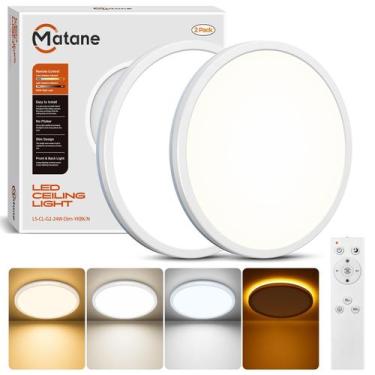 Imagem de Luminária de Teto Matane LED 12" 24W Controle Remoto 2 Unidades