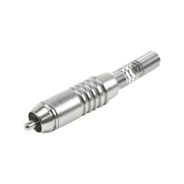 Imagem de Plug RCA Ninja para Áudio Profissional com Mola Prata Santo Angelo