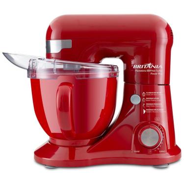 Imagem de Batedeira Planetária Britânia BBP760VME Power Plus Turbo 4,5L 700W 12 Velocidades Vermelho 110V