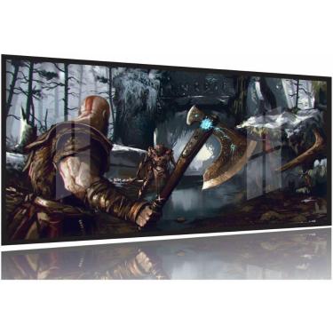 Imagem de Quadro Decorativos God of War 130x60 Moldura Preta 2x2